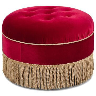 Jennifer Taylor Home Yolanda Accent Ottoman in Siren Red and Gold, , large