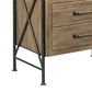 Kincaid Modern Forge Crockett 2 Drawer Nightstand in Sandy Brown Poplar, , large