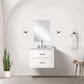 Lexora Home Castor 24" Single Bathroom Vanity in White with White Acrylic Top and Rectangular Sink, , large