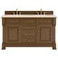 James Martin Vanities Brookfield 60" Double Bathroom Vanity in Honey Oak with 3 cm Eternal Marfil Quartz Top and Rectangular Sinks, , large
