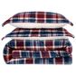 Pem America Truly Soft Cuddle Warmth 3-Piece King Comforter Set in Blue to Red Plaid, , large
