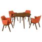 Blue River Arcadia and Renzo 5-Piece 48" Dining Set with Charcoal Cushion in Walnut, , large