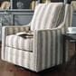 Ashley Kambria Swivel Glider Accent Chair in Canyon Ranch Ivory/Black, , large
