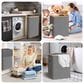 HOMLUX 26 Gallon Laundry Hamper with Lid in Grey, , large