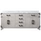 Lexora Home Laurel 72" Double Bathroom Vanity in White Oak with White Carrara Marble Top and Rectangular Sinks, , large