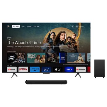 TCL 65" 4K UHD QLED w/Soundbar Sys, , large