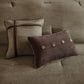 Hampton Park Boone 7-Piece California King Standard Faux Suede Comforter Set in Brown, , large