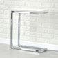 Crystal City Echo Chairside C Table in White Marble and Chrome, , large