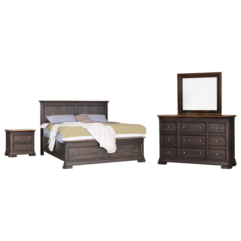 Cedar and Sage Grand Louie 4 Piece California King Storage Bedroom Set, , large