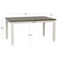 Linon Home Decor Jane Dining Table in Vanilla White and Grey - Table Only, , large