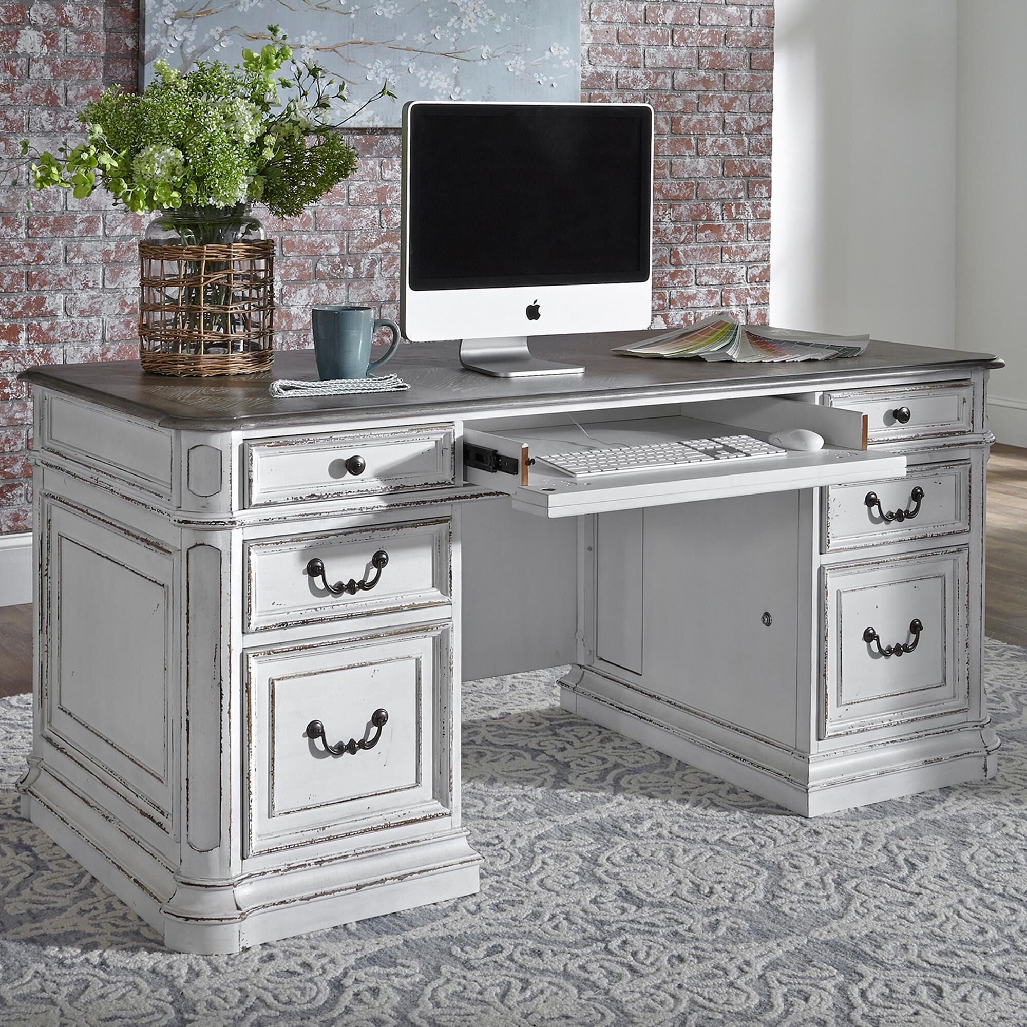 Nfm white best sale desk