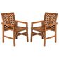 Walker Edison Vincent Patio Chair in Brown (Set of 2), , large
