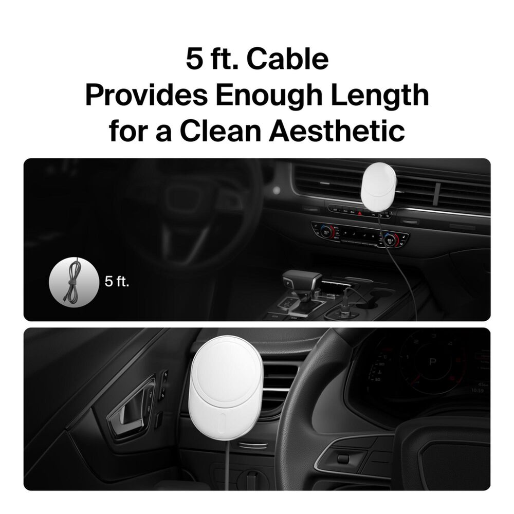 Belkin BoostCharge Pro 15W Magnetic Wireless Car Charger in Grey, , large