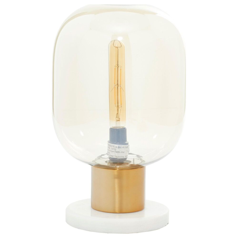 Maple and Jade Transitional 16" Modern Metal Table Lamp in White , , large