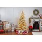 The Gerson Company 7.5" Pre-Lit Wyoming Snow Pine Christmas Tree in Green, , large