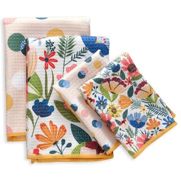 Werkshoppe Field of Flowers All Purpose Towel in Blue and Multicolor (Set of 4), , large