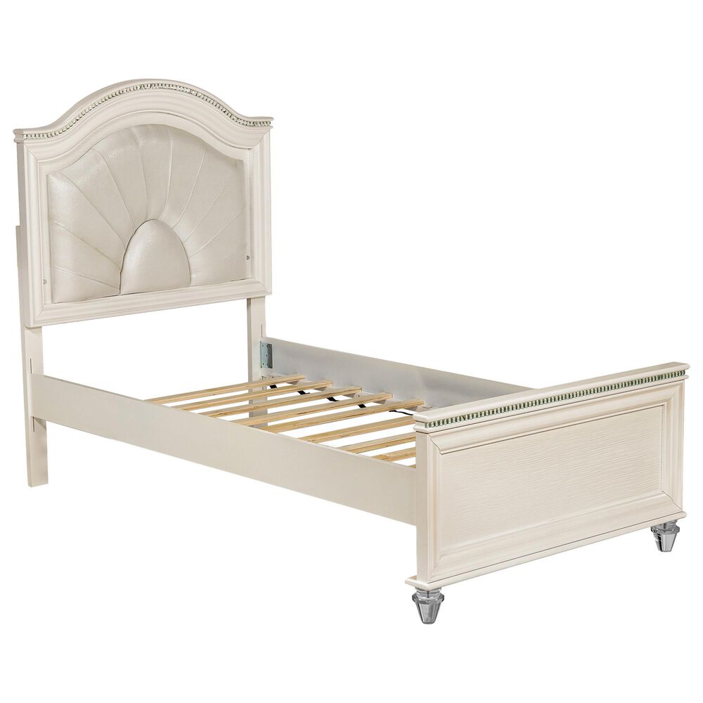 Furniture of America Norris Full Platform Bed in Pearl White, , large