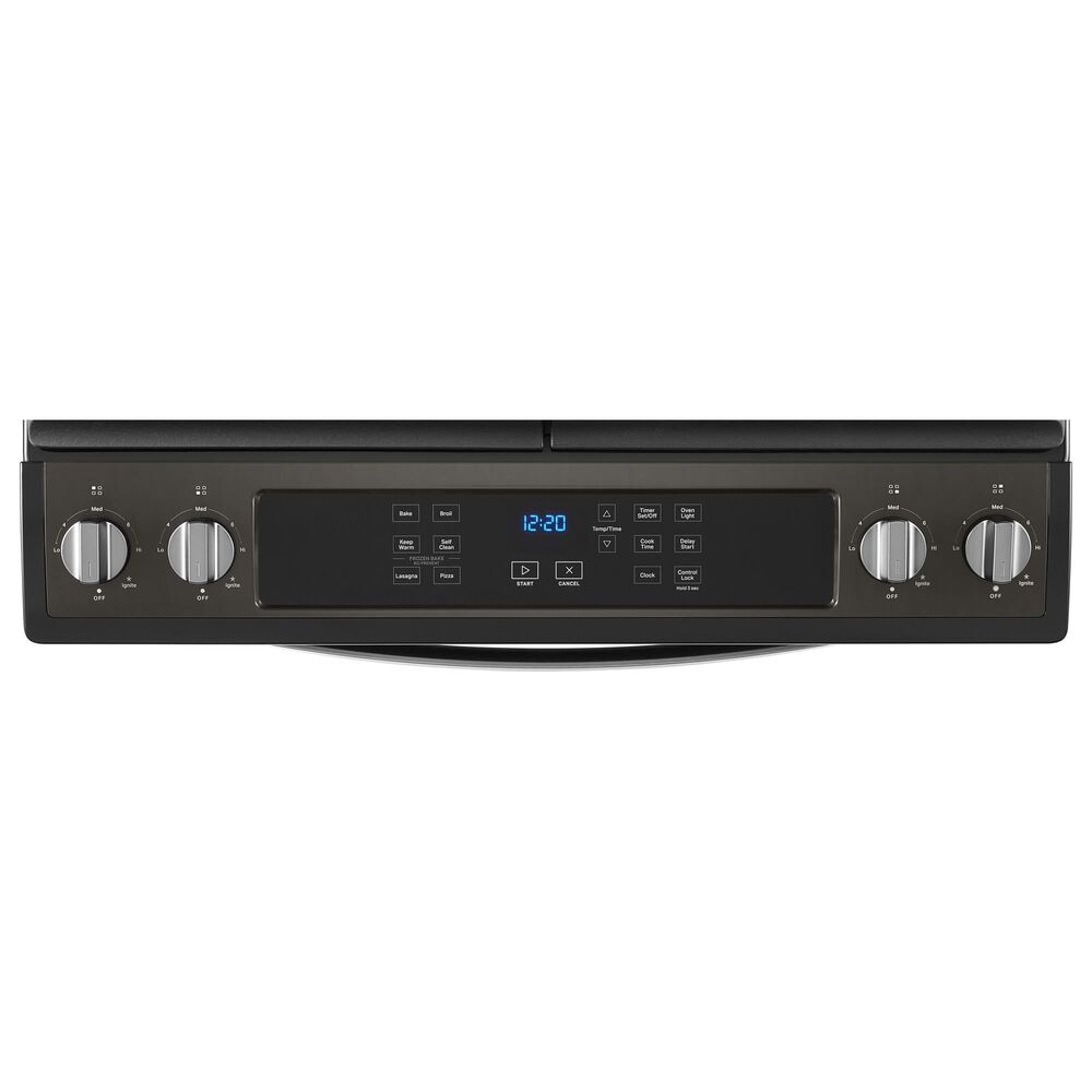 Whirlpool 5 Cu. Ft. Gas Range with Frozen Bake in Fingerprint Resistant Black Stainless Steel, , large