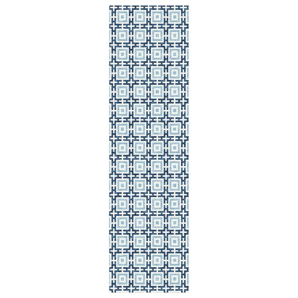 Dalyn Rug Company Marlo 2"3" x 7"6" Navy Indoor/Outdoor Runner, , large