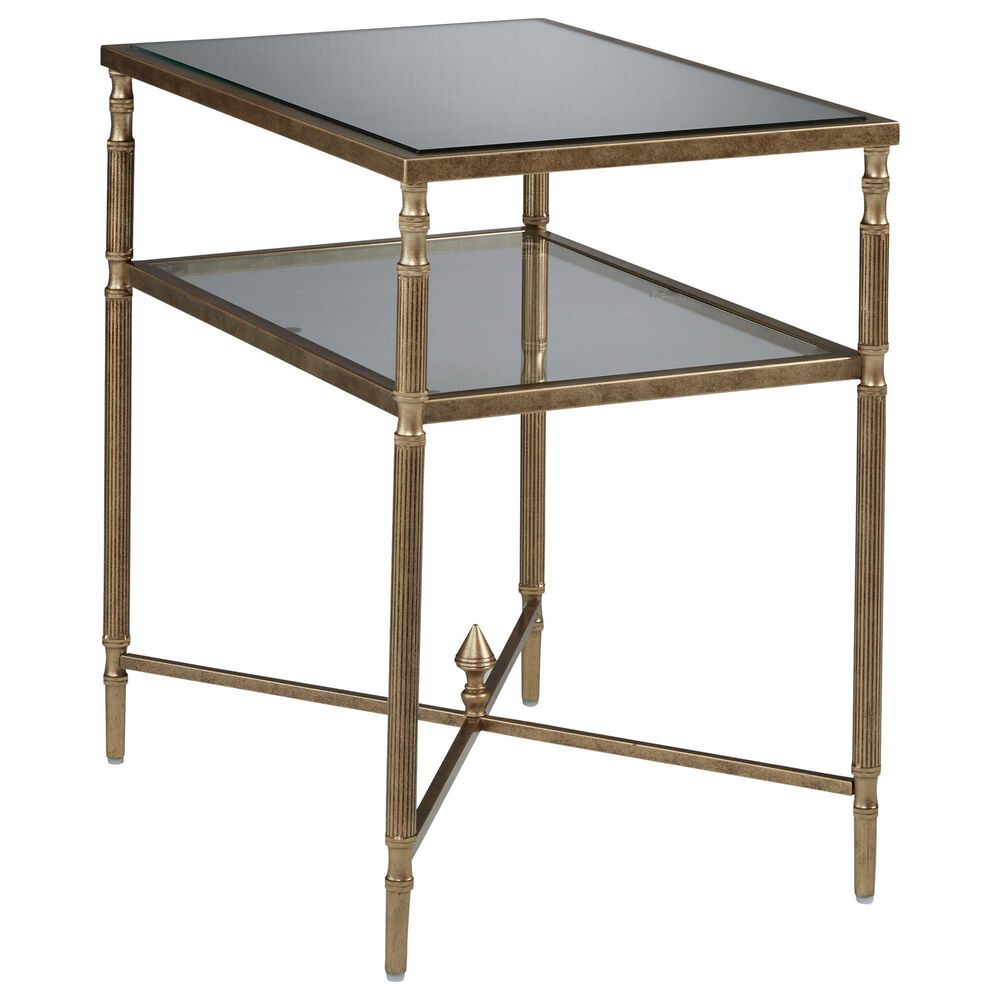 Ashley Cloverty 3-Piece Occasional Table Set in Aged Gold and Clear, , large