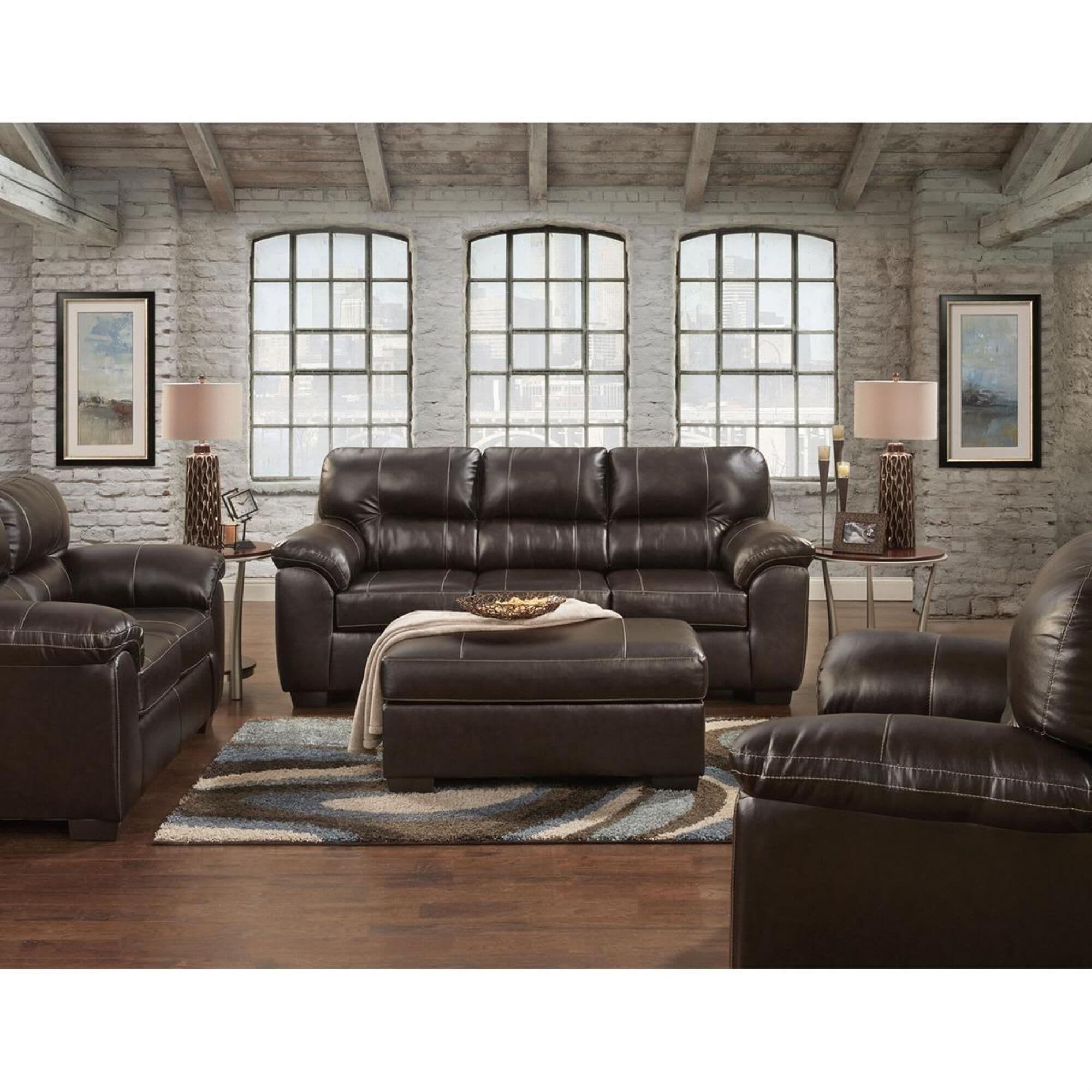 Arapahoe Home Austin Sofa and Loveseat Set in Chocolate