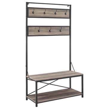 Walker Edison 72" Hall Tree in Grey Wash, , large