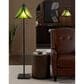 LumiSource Ren Floor Lamp with Green Glass Shade in Oil Rubbed Bronze, , large