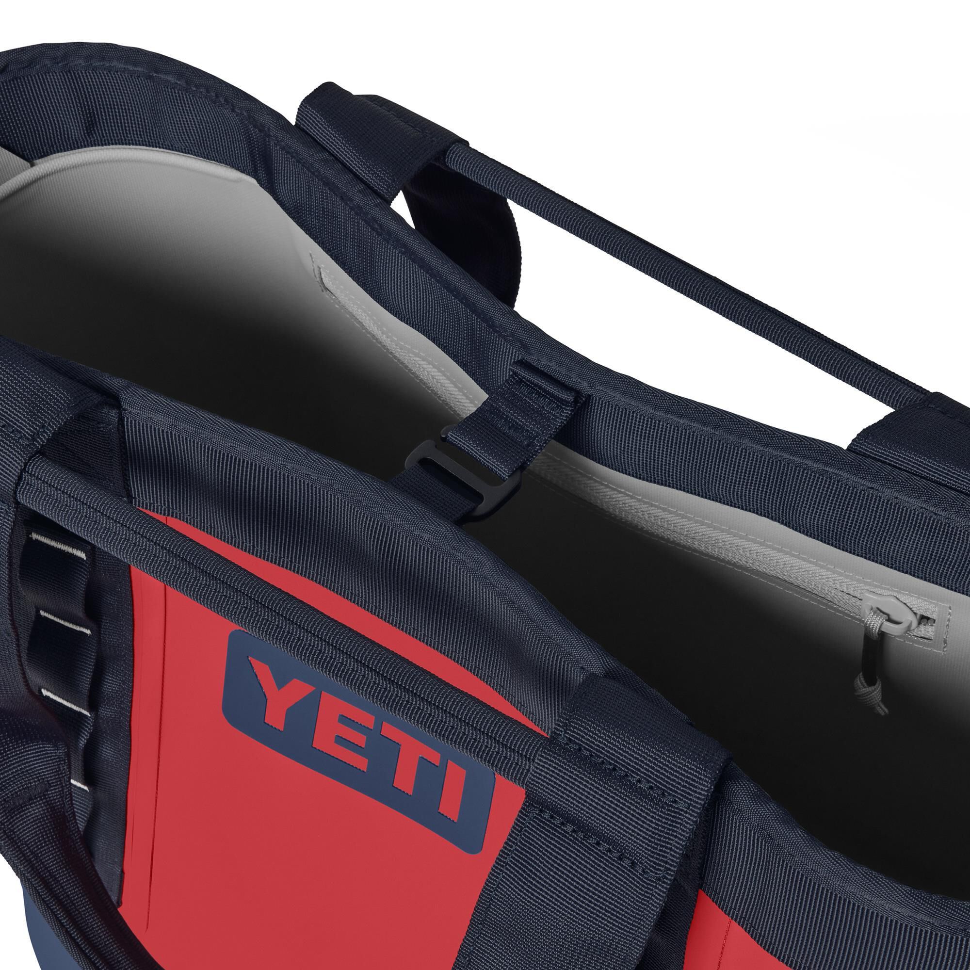 YETI Camino 35 Carryall Tote Bag in Rescue Red, Navy and White