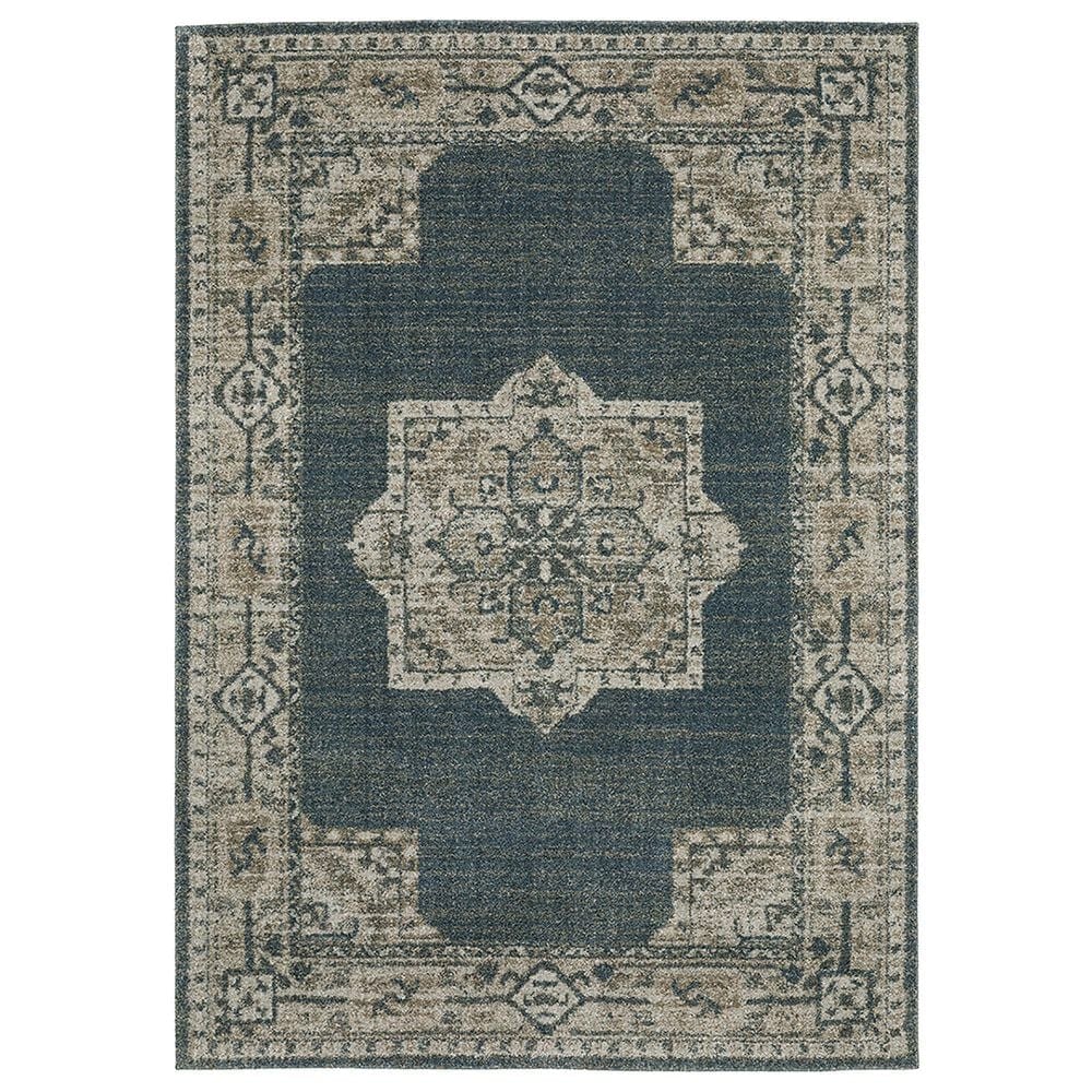 Oriental Weavers Alton 9"10" x 12"10" Blue and Beige Area Rug, , large
