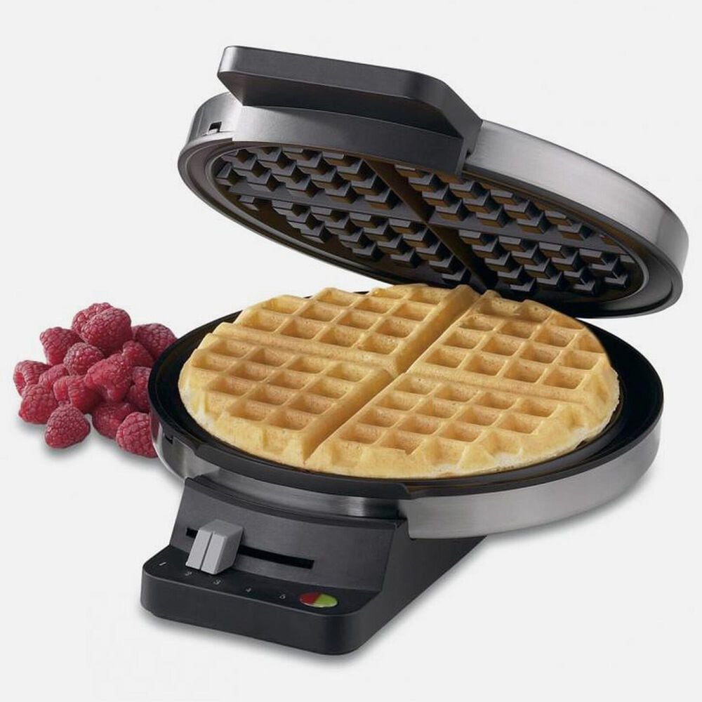 Cuisinart Round Classic Waffle Maker in Brushed Stainless Steel and Black, , large