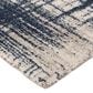 Central Oriental Oklahoma Badger 5" x 7"3" Cream and Navy Area Rug, , large