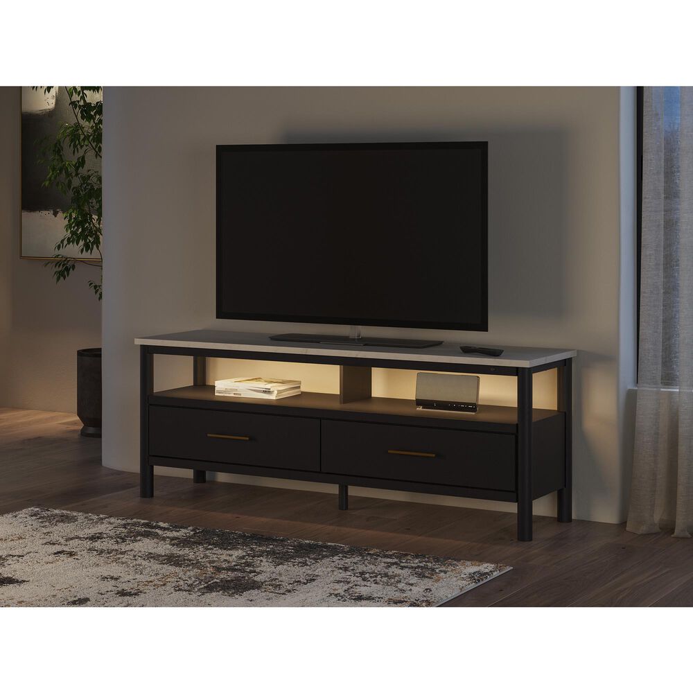 Ashley Cadmori 71" Extra Large TV Stand in Black and White, , large