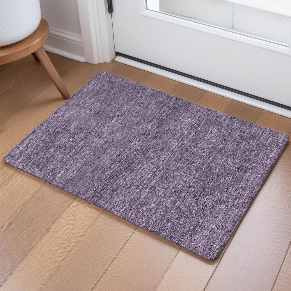Dalyn Rug Company Soft Essentials Solid Plum 2'6" x 3'10" Area Rug, , large