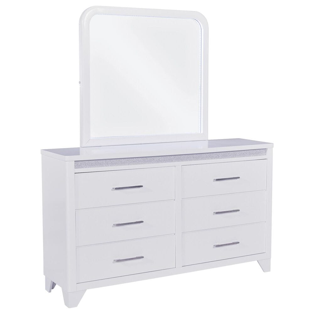 Ashley Jarlee 4-Piece King Upholstered Bedroom Set in White, , large