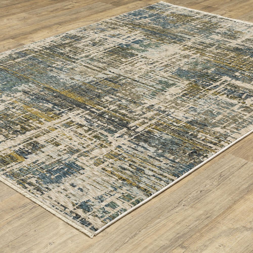 Oriental Weavers Hayden 7&#39;10&quot; x 10&#39;10&quot; Blue and Gold Area Rug, , large