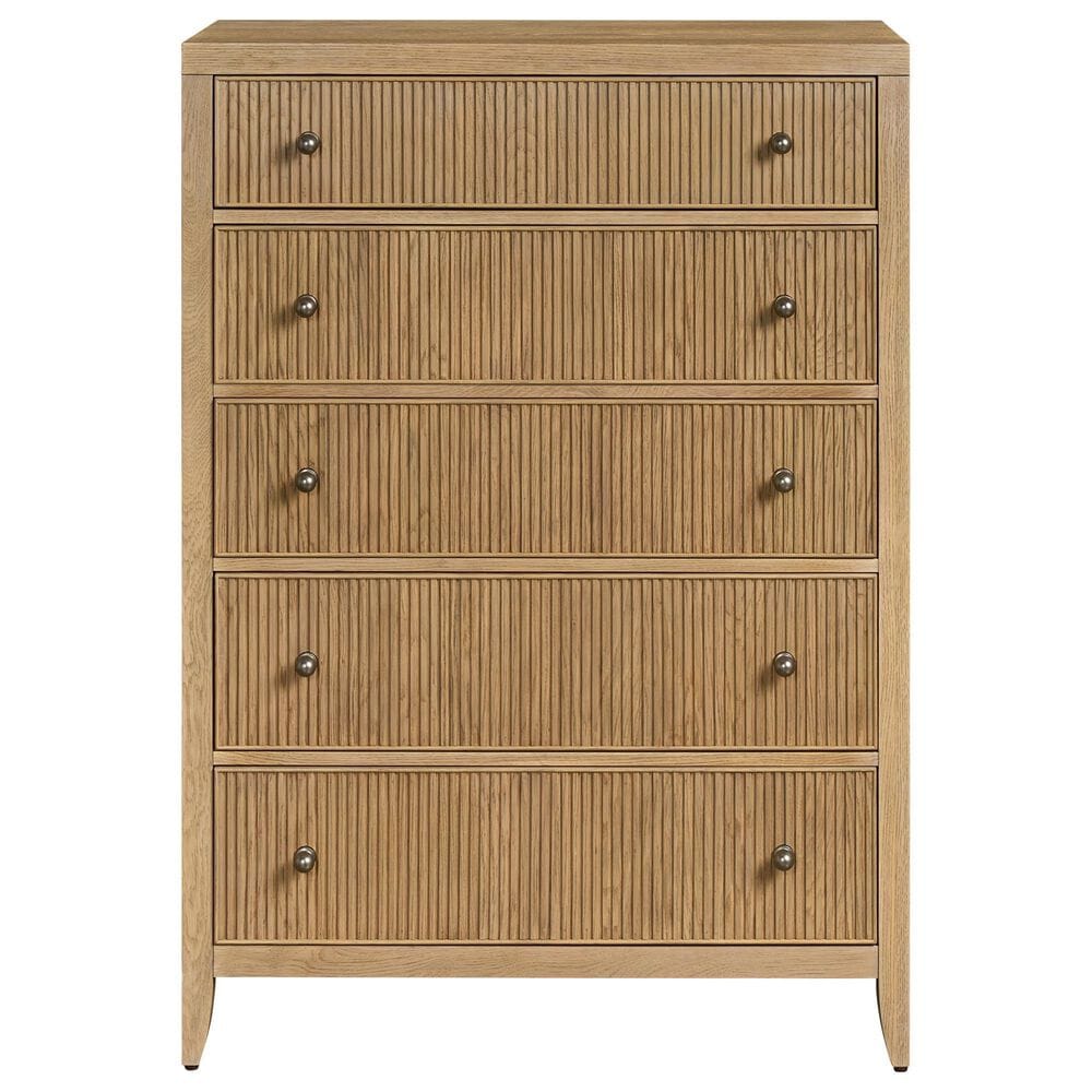 Universal Furniture Avaline Queen Upholstered Storage Bed with Dresser, Chest and Two Nightstands in Skylark with USB Ports and Outlets, , large