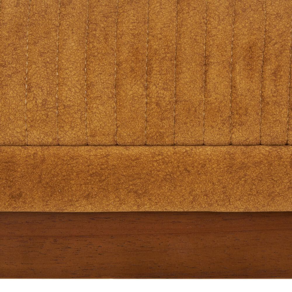 Maple and Jade Curved Back Accent Chair with Linear Pattern in Brown, , large