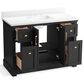 Kohler Charlemont 48" Single Bathroom Vanity in Ferrous Grey with 3 cm White Quartz Top and Rectangular Sink, , large
