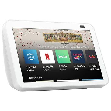 Amazon Echo Show 8 HD Smart Display with Alexa and 13 MP Camera in Glacier White (2nd Generation), , large