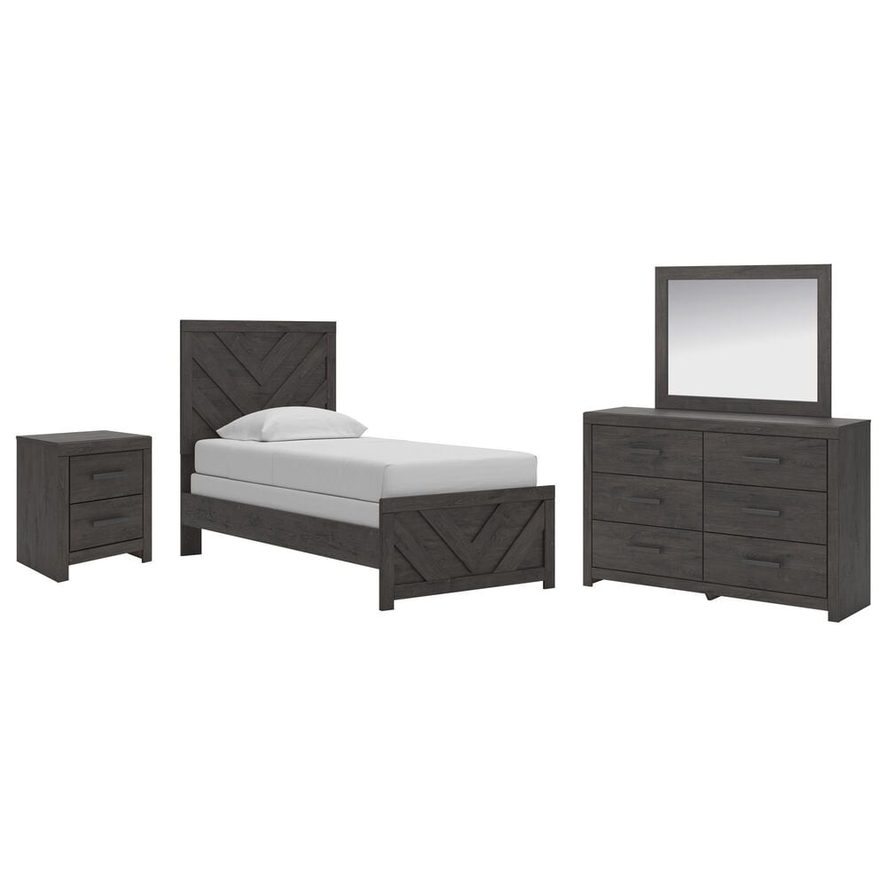 Ashley Prendonea 4-Piece Twin Bedroom Set in Dark Charcoal, , large