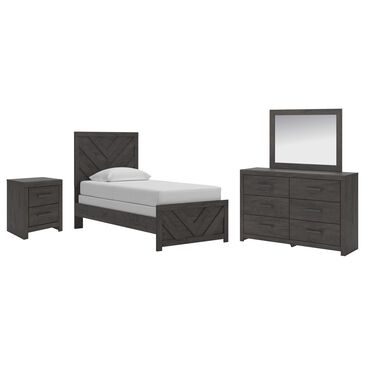 Ashley Prendonea 4-Piece Twin Bedroom Set in Dark Charcoal, , large