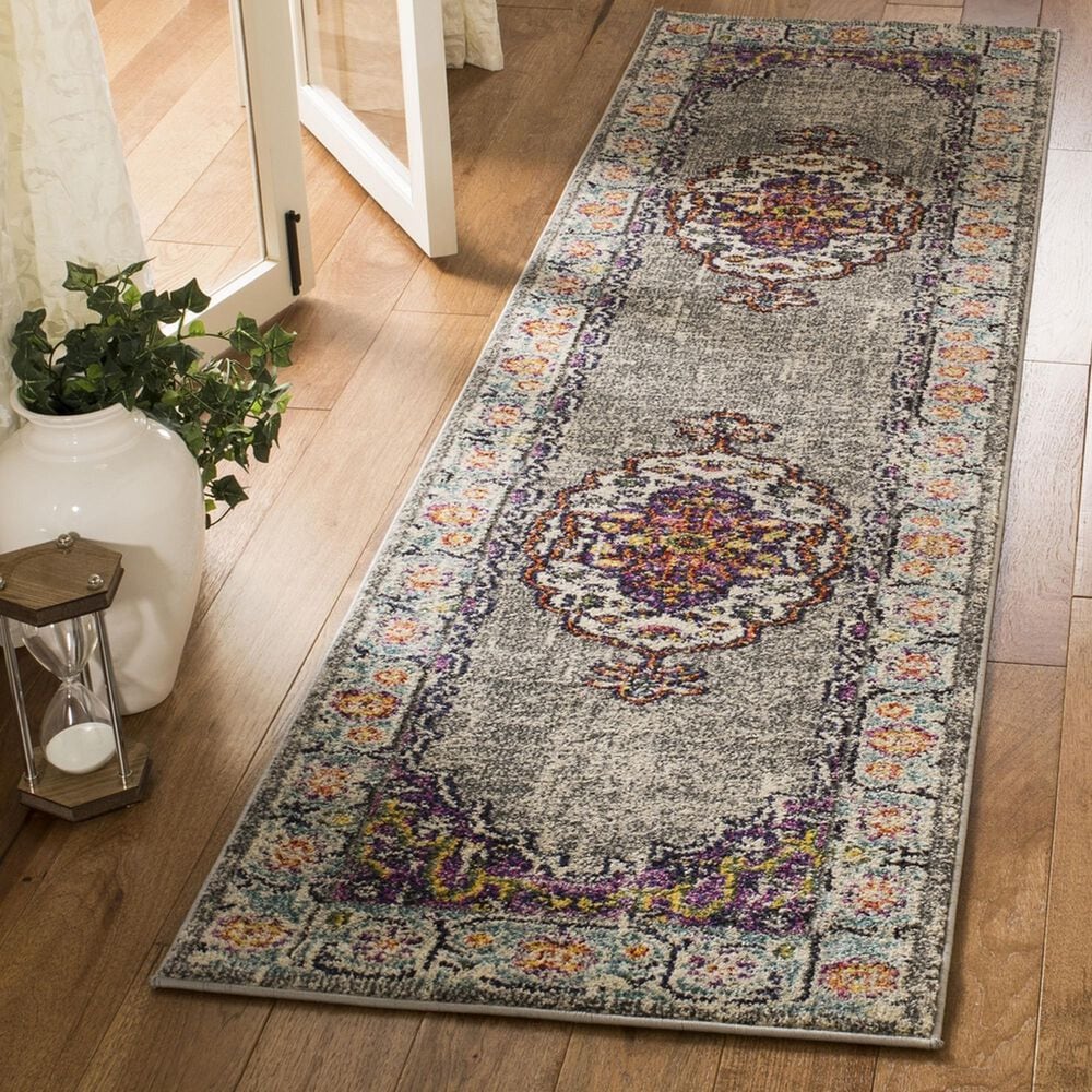 Safavieh Monaco MNC246L-212 2&#39;2&quot; x 12&#39; Violet/Light Blue Runner, , large