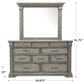 Chapel Hill Madison Ridge 10 Drawer Dresser and Mirror in Bluff Gray, , large