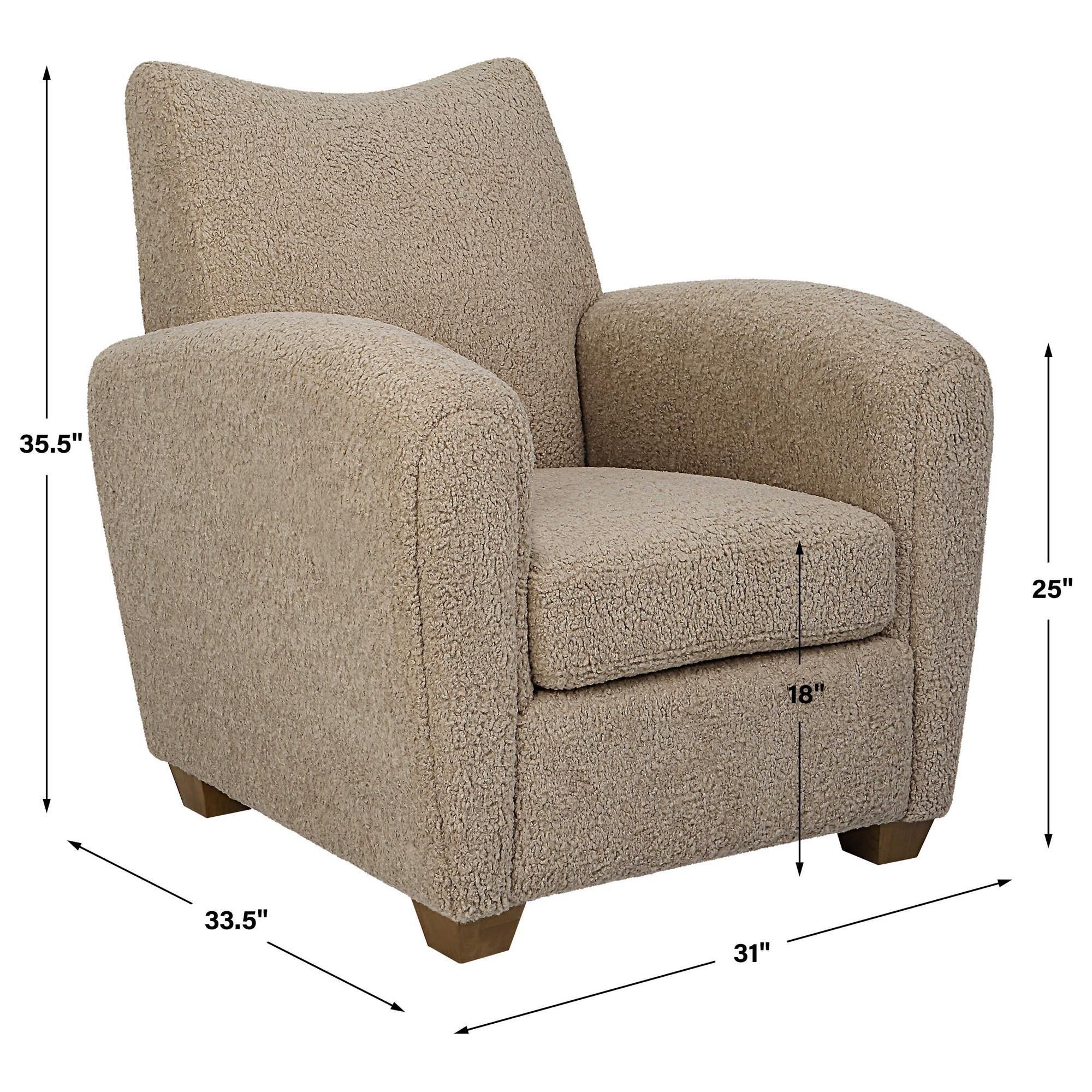 Uttermost Teddy Accent Chair in Latte NFM