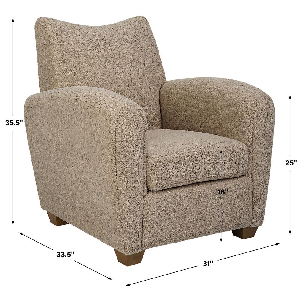 Uttermost Teddy Accent Chair in Latte, , large