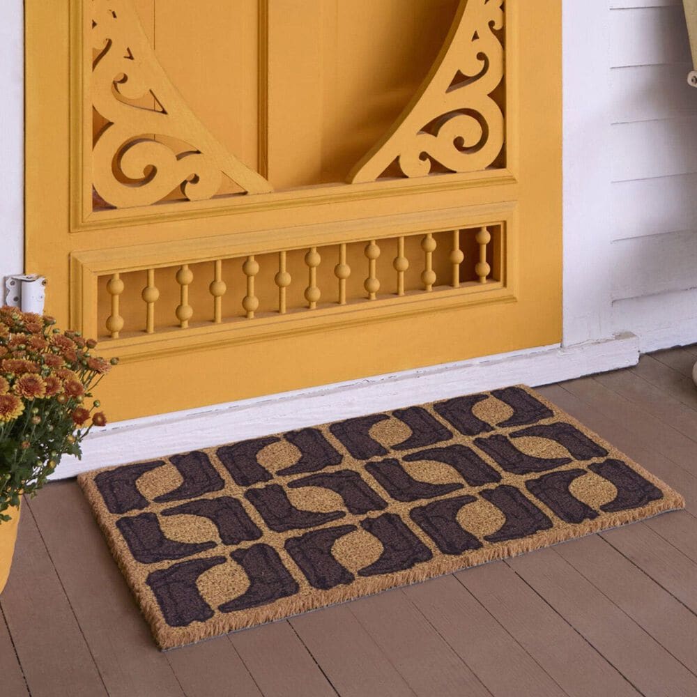 Balta Rugs Cowboy Boots Brown 1&#39;6&quot; x 2&#39;6&quot; Door Mat, , large