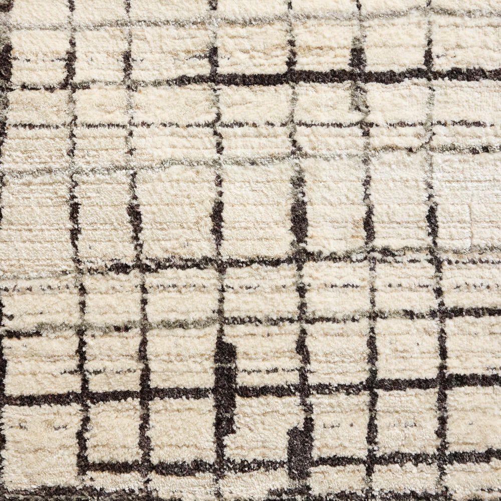 Jeremiah Brent x Loloi Bleecker Ivory and Charcoal 2&#39;7&quot; x 8&#39; Runner, , large
