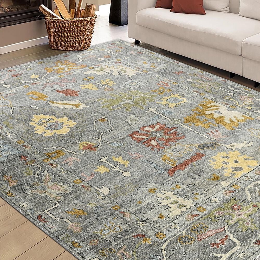 Amer Rugs Jaigarh 9&#39; x 12&#39; Pigeon Gray Area Rug, , large