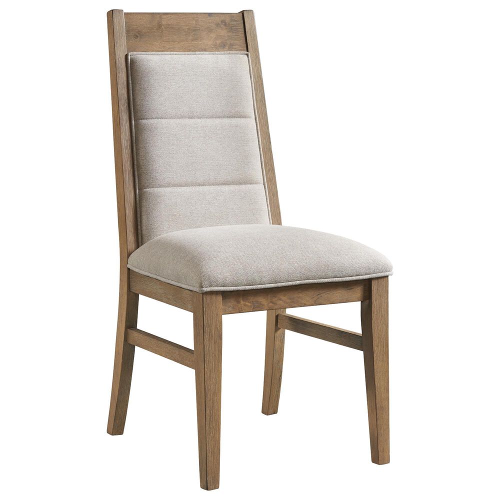 Hawthorne Furniture Landmark Upholstered Side Chair w/Webbed Seat in Weathered Oak, , large