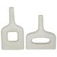 Maple and Jade 2-Piece Donut Shaped Decorative Vase Set in Matte White, , large